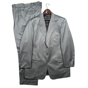 Marco Biella Suit Men Size 48XL Gray Pure Wool Athletic Fit 3-Button